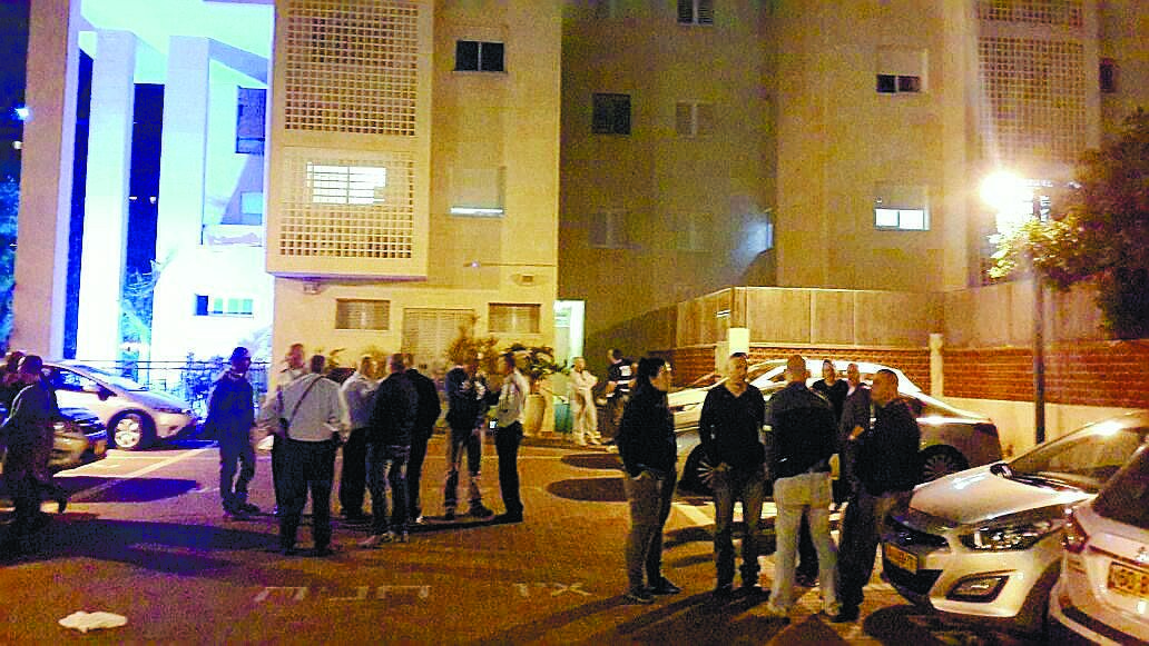 זירת הרצח של דורון שוסטר. צילום: דוברות המשטרה