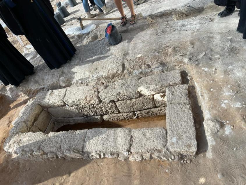 חלק מהממצאים באתר החפירות. צילום: תיירות אשדוד