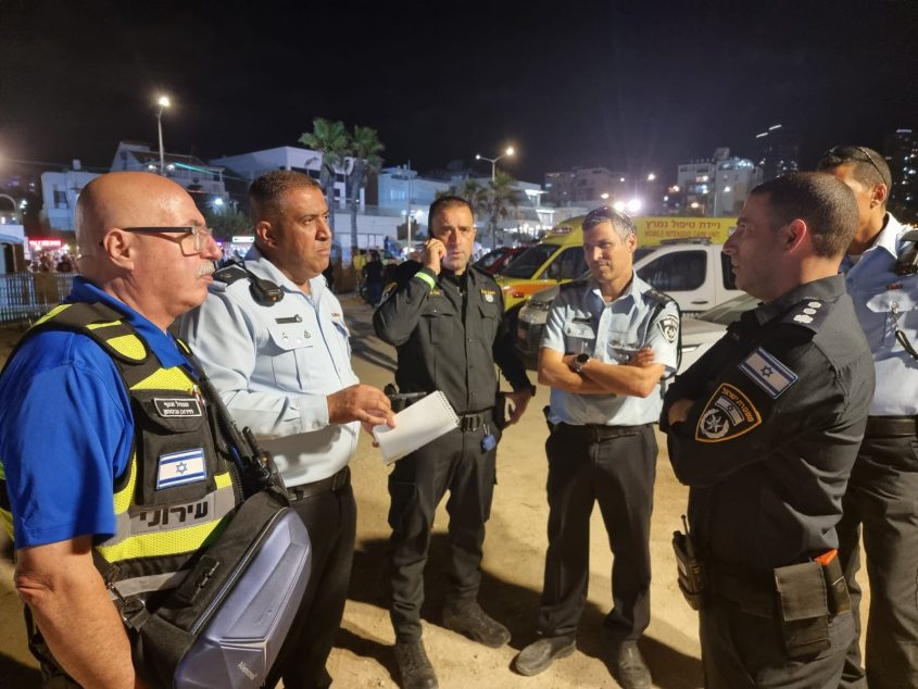 היערכות המשטרה בפסטיבל חלון לים התיכון. צילום: דוברות המשטרה