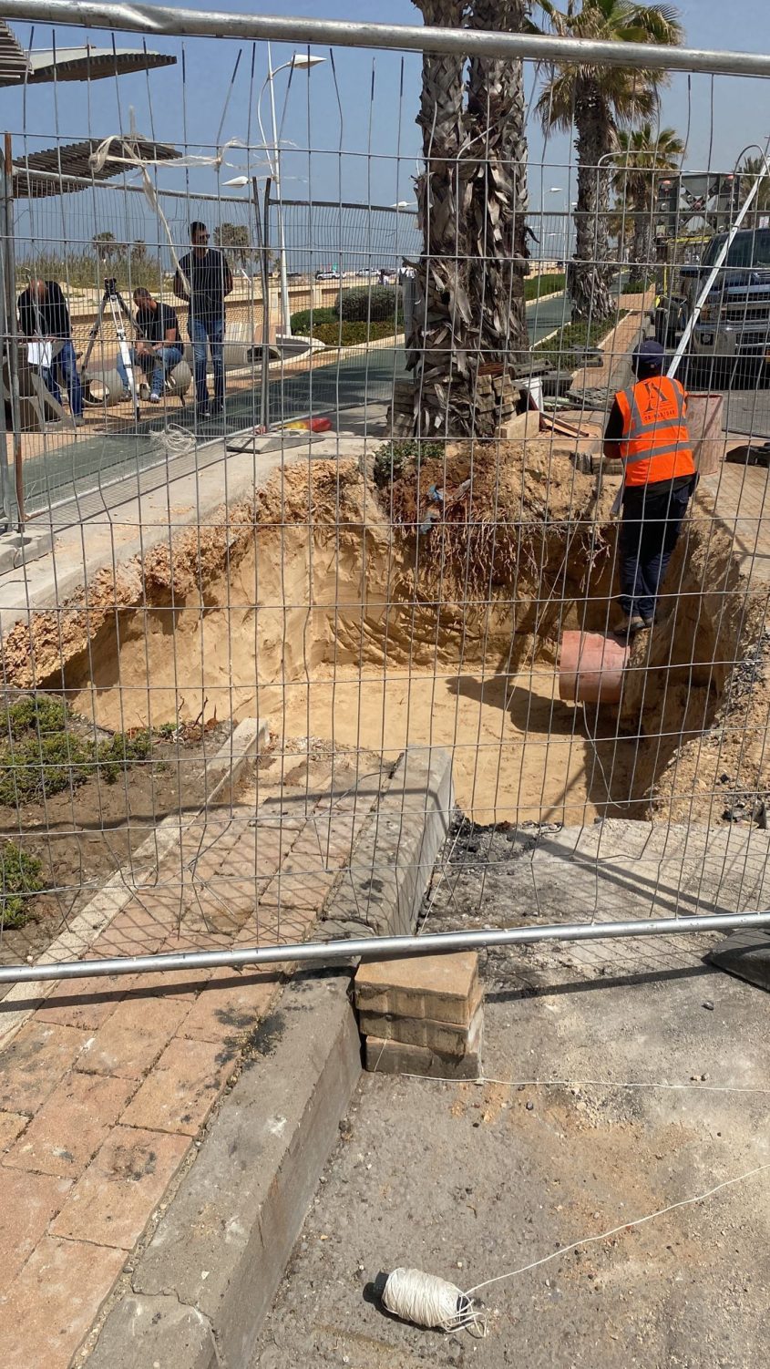 הקמת בריכות תת קרקעיות באשדוד. צילום: עיריית אשדוד