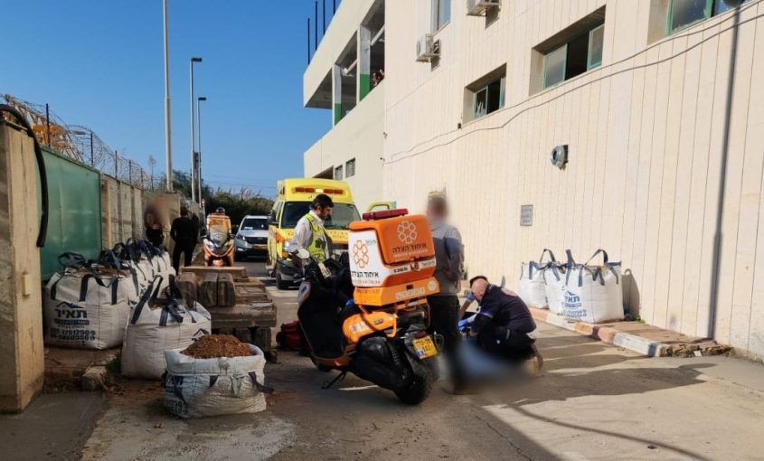 זירת האירוע בעד הלום. צילום: דוברות איחוד הצלה