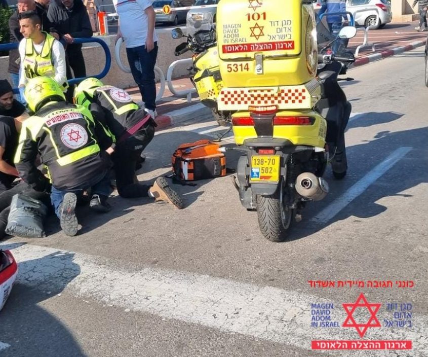 זירת התאונה. צילום: מד"א