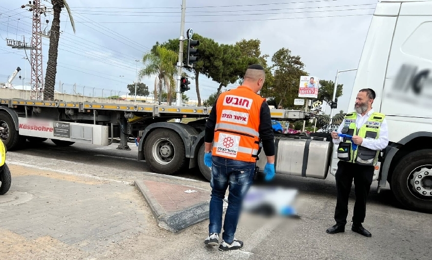 זירת התאונה. צילום: דוברות איחוד הצלה