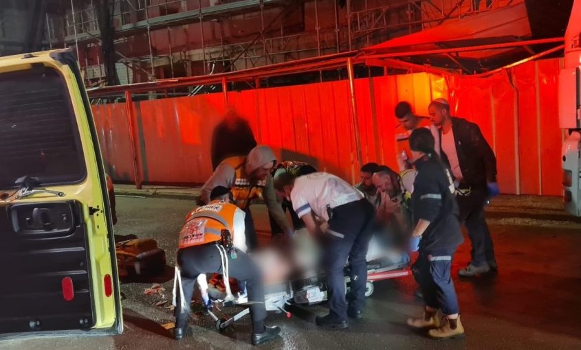 זירת הנפילה. צילום: דוברות איחוד הצלה