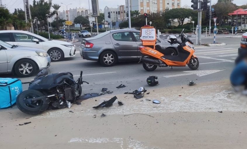 זירת התאונה. צילום: דוברות איחוד הצלה