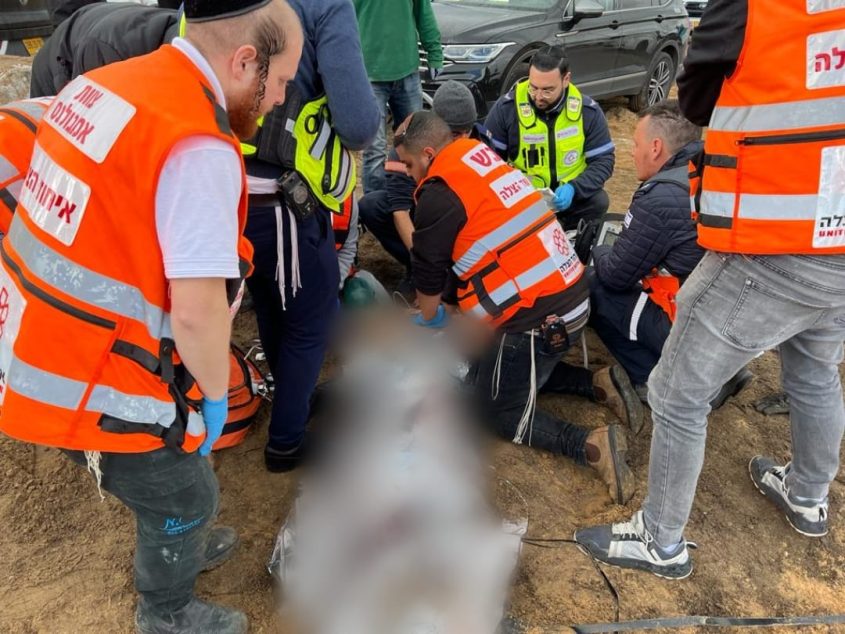 זירת האירוע הקשה. צילום: דוברות איחוד הצלה
