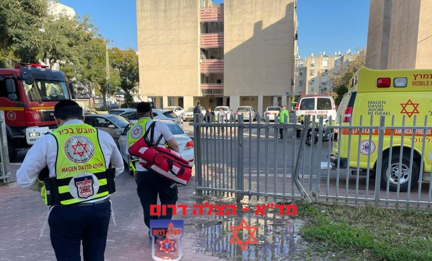 זירת האירוע. צילום: דוברות מד"א הצלה דרום