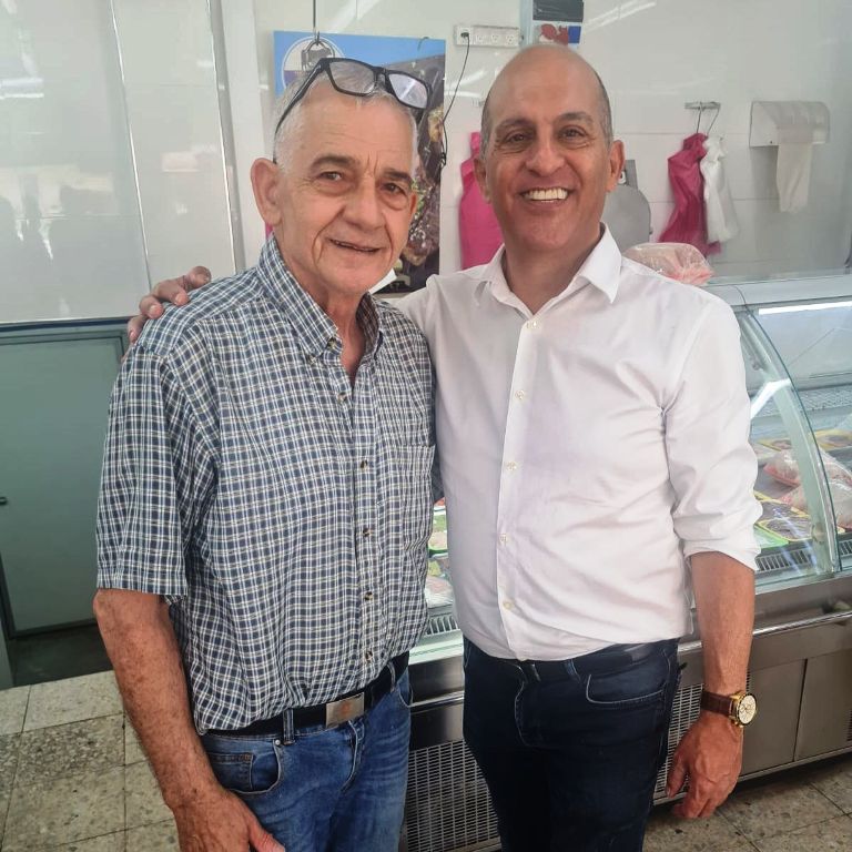 ברק סרי בסיור במרכז ב'. צילום: מטה ברק סרי