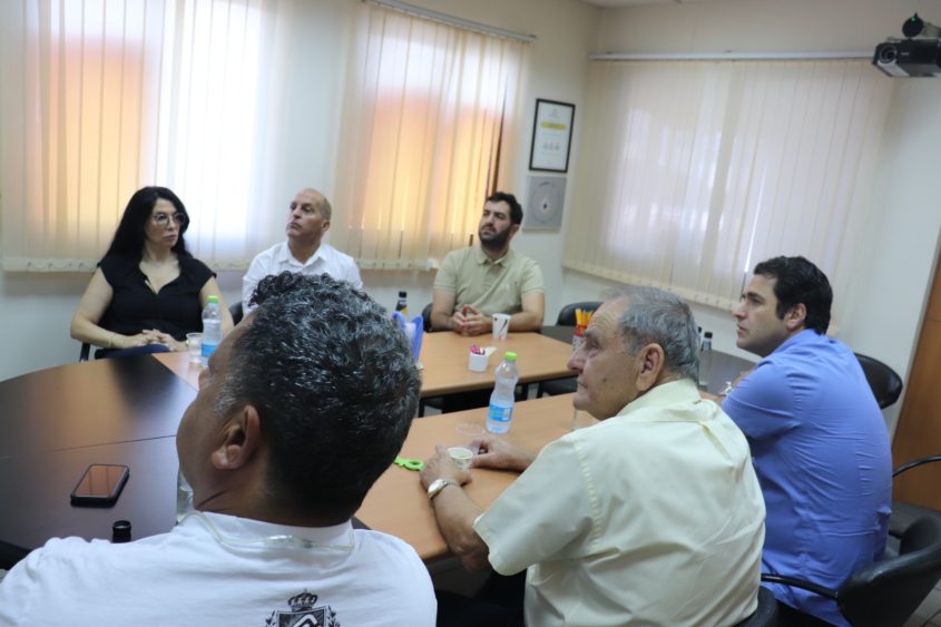 ברק סרי ואנשיו במפעל שביט. צילום: מטה סרי