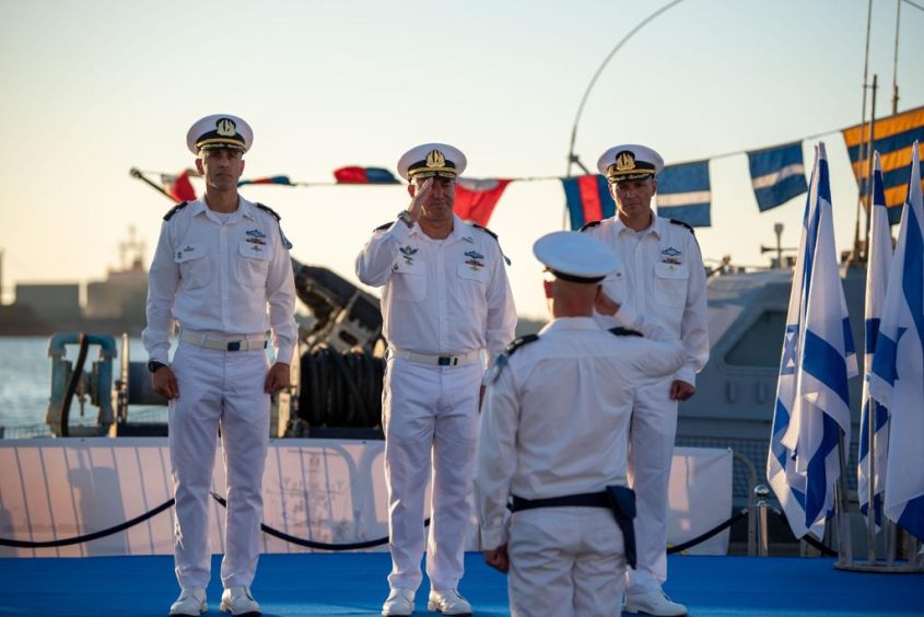 טקס החלפת תפקידים בבסיס חיל הים באשדוד. צילום: דובר צה"ל