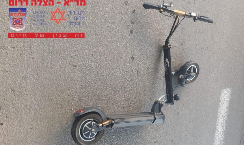 זירת תאונה עם קורקינט. צילום ארכיון: דוברות מד"א הצלה דרום