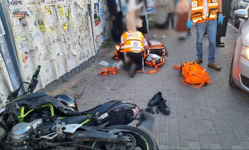 זירת התאונה ברחוב חיסדא. צילום: איחוד הצלה