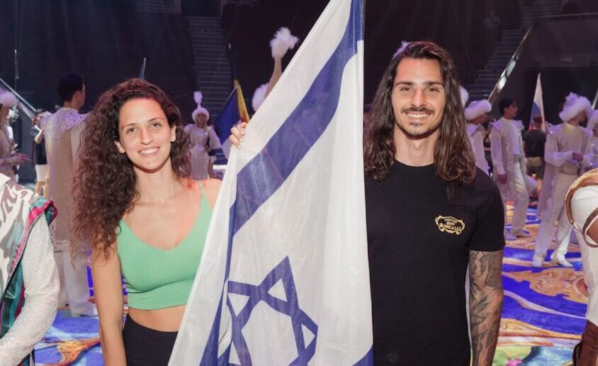 אליסה שכטר ודן גורליק לאחר הזכייה