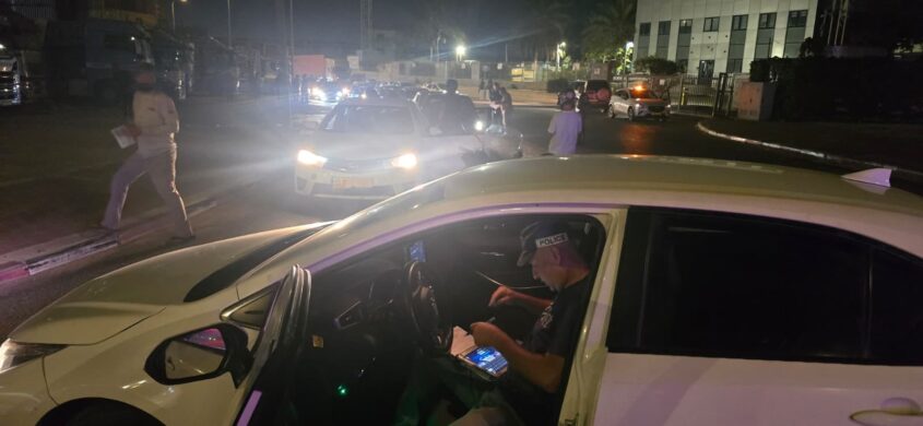 פעילות אכיפה באשדוד. צילום: דוברות המשטרה