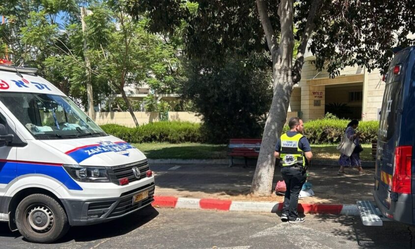 זירת האירוע ברחב בלפור. צילום: זק"א