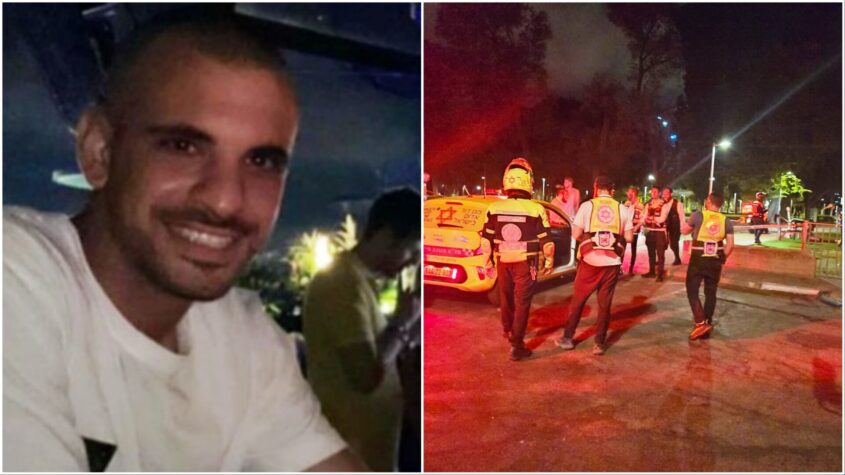 משה יאדגרוב. זירת הרצח. צילום: מד"א הצלה דרום