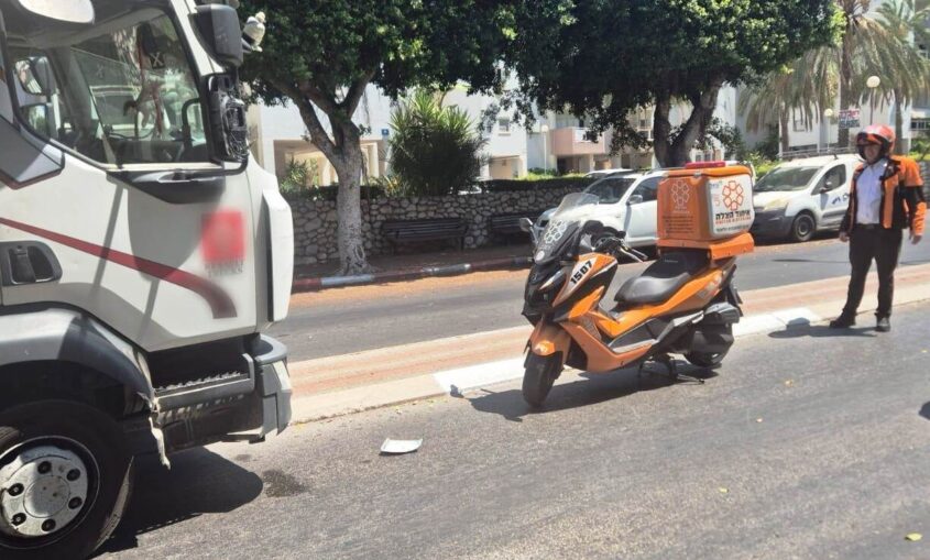זירת התאונה ברחוב אבן עזרא. צילום: איחוד הצלה