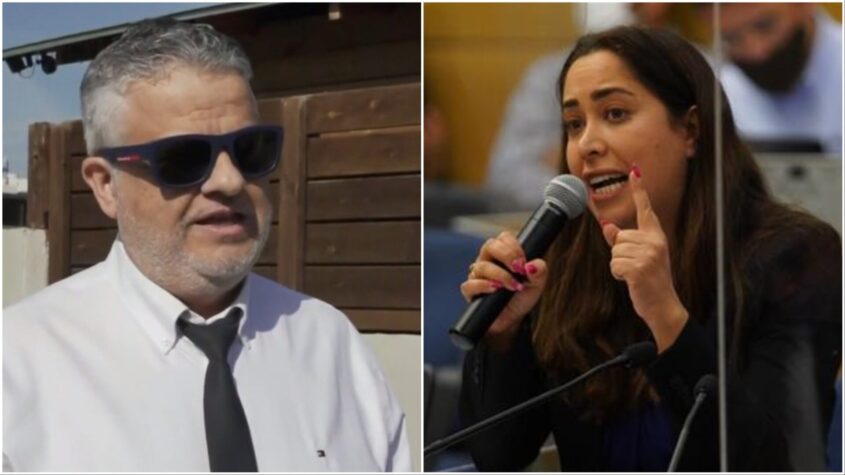 השרה מאי גולן. עו"ד אהוד גבאי. צילומים: נועם מושקוביץ, דוברות הכנסת וחדשות 12