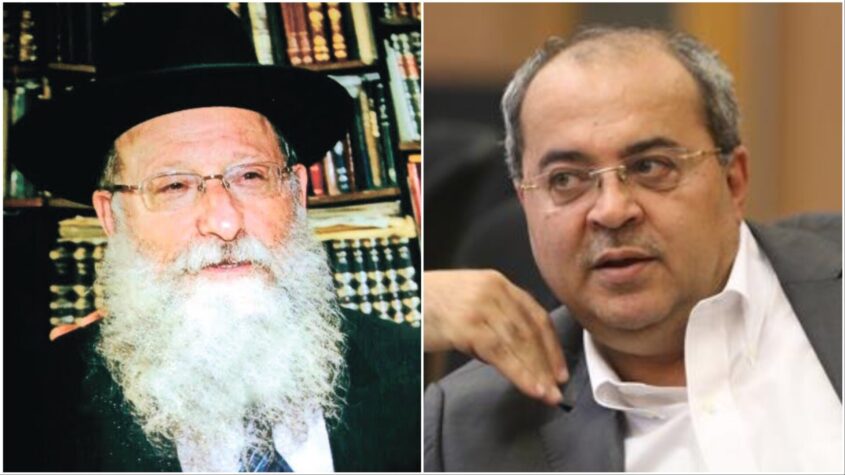 ח"כ אחמד טיבי. הרב יוסף זיני. צילום: יוסי זמיר, דוברות הכנסת