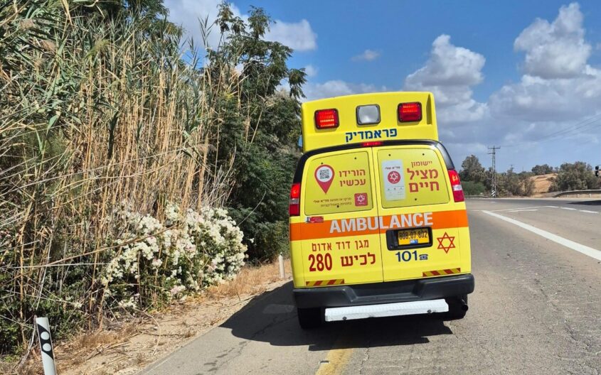 זירת האירוע ליד חוות שקמים. צילום: מד"א