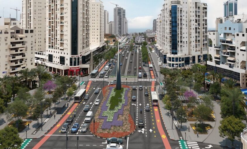 הדמיית כיכר הסיטי לאחר העבודות