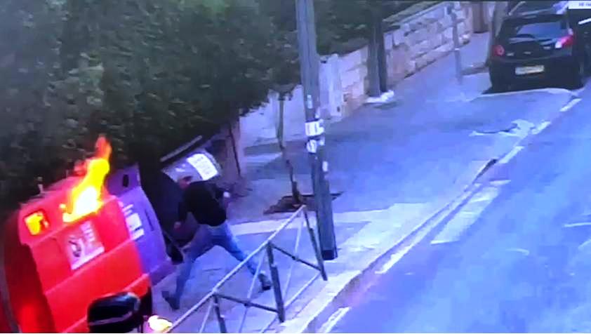 הצתת פח ברחביה