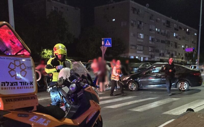 זירת התאונה ברחוב שפירא. צילום: איחוד הצלה