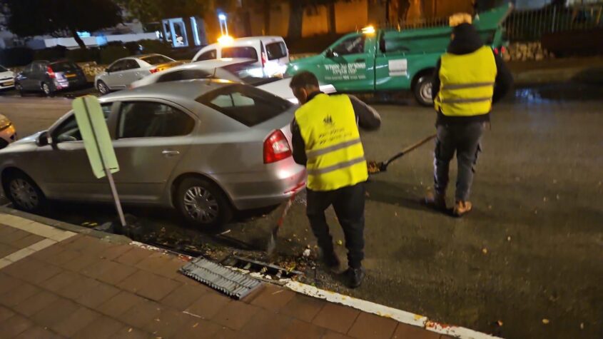 היערכות לגשם באשדוד