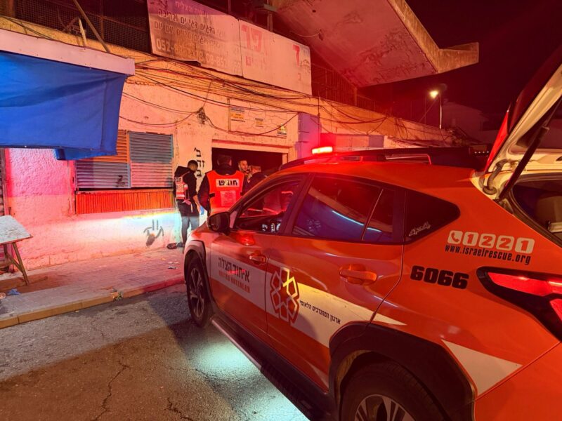 אירוע אלימות ברחוב יוספטל. צילום: איחוד הצלה