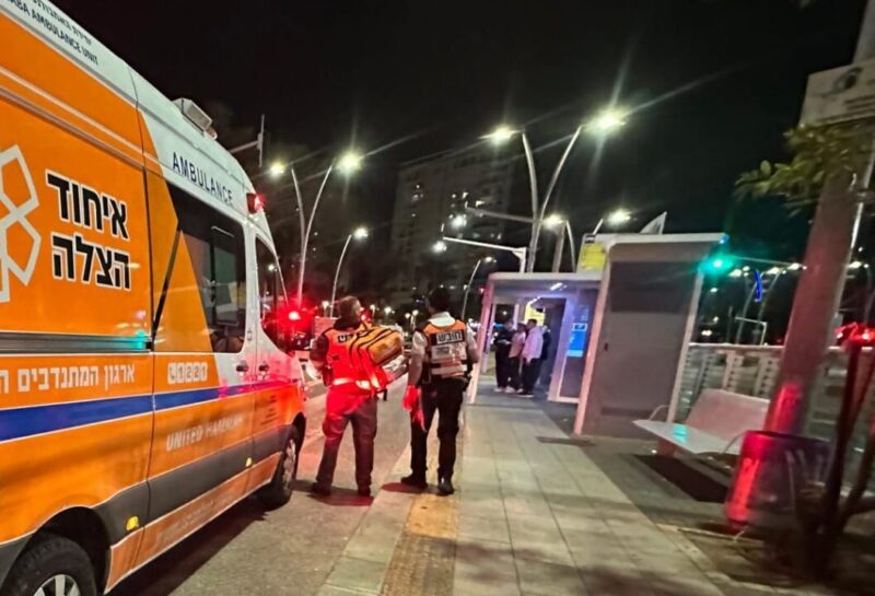 זירת האירוע ליד התחנה המרכזית. צילום: איחוד הצלה