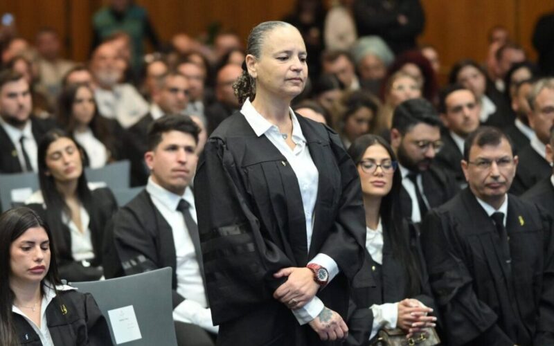 מאלי שושנה בטקס ההסמכה. צילום: מתן נעים