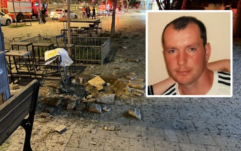 ויאצ'סלב וידמנט ז"ל. זירת נפילה אמש בתל אביב. צילום: מד"א