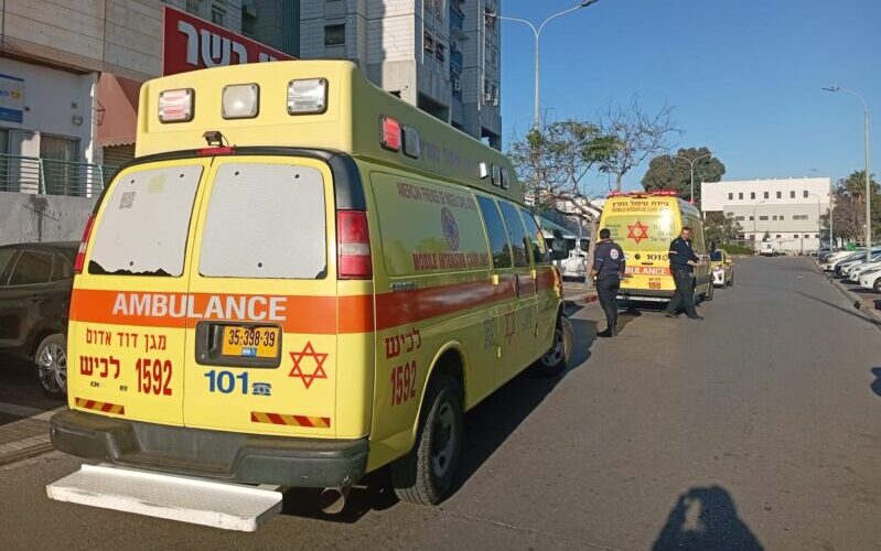 זירת האירוע ברחוב גיא אוני. צילום: מד"א הצלה דרום