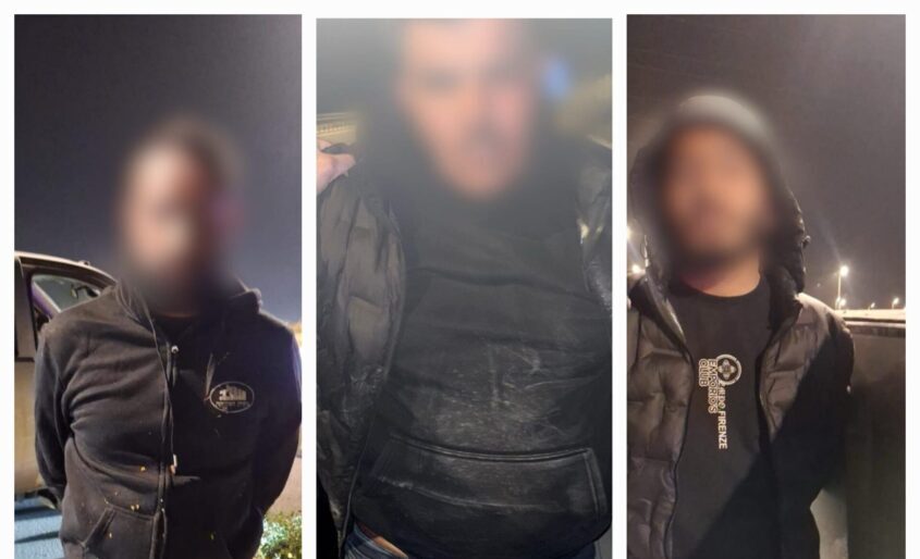 מעצר החשודים. צילום: דוברות המשטרה