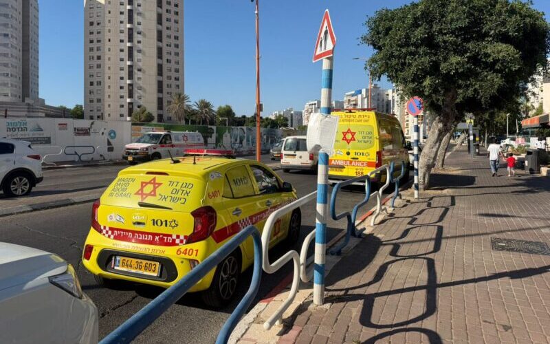 זירת האירוע ברחוב יהודה הלוי. צילום: הצלה דרום