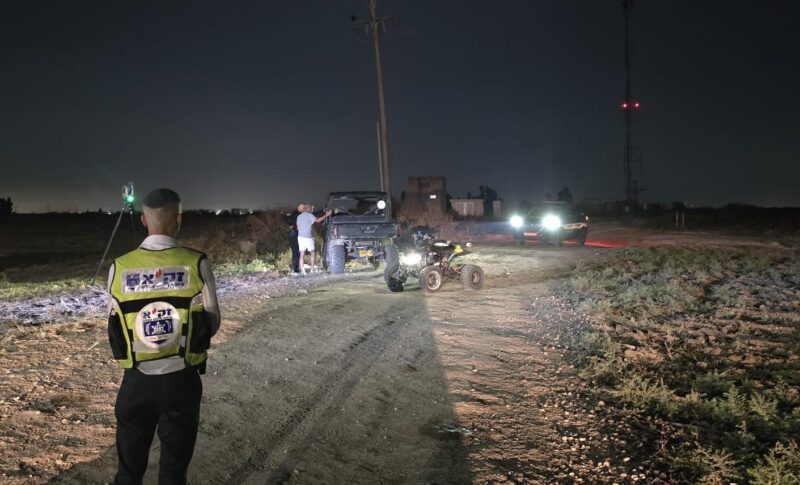 מתנדבי זק"א בזירה ליד בית עזרא