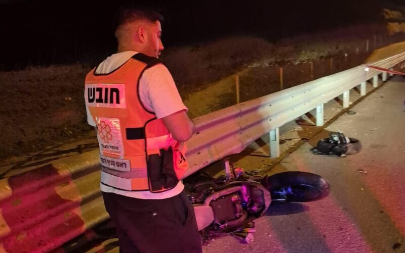 זירת התאונה בכביש 6. צילום: איחוד הצלה