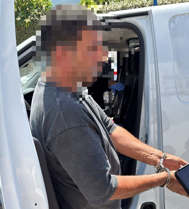 אחד העצורים. צילום: דוברות המשטרה