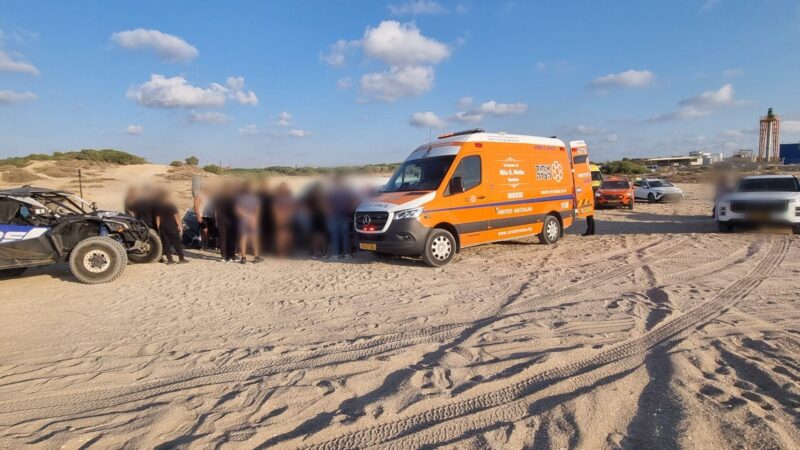 זירת התאונה של הרייזר. צילום: איחוד הצלה