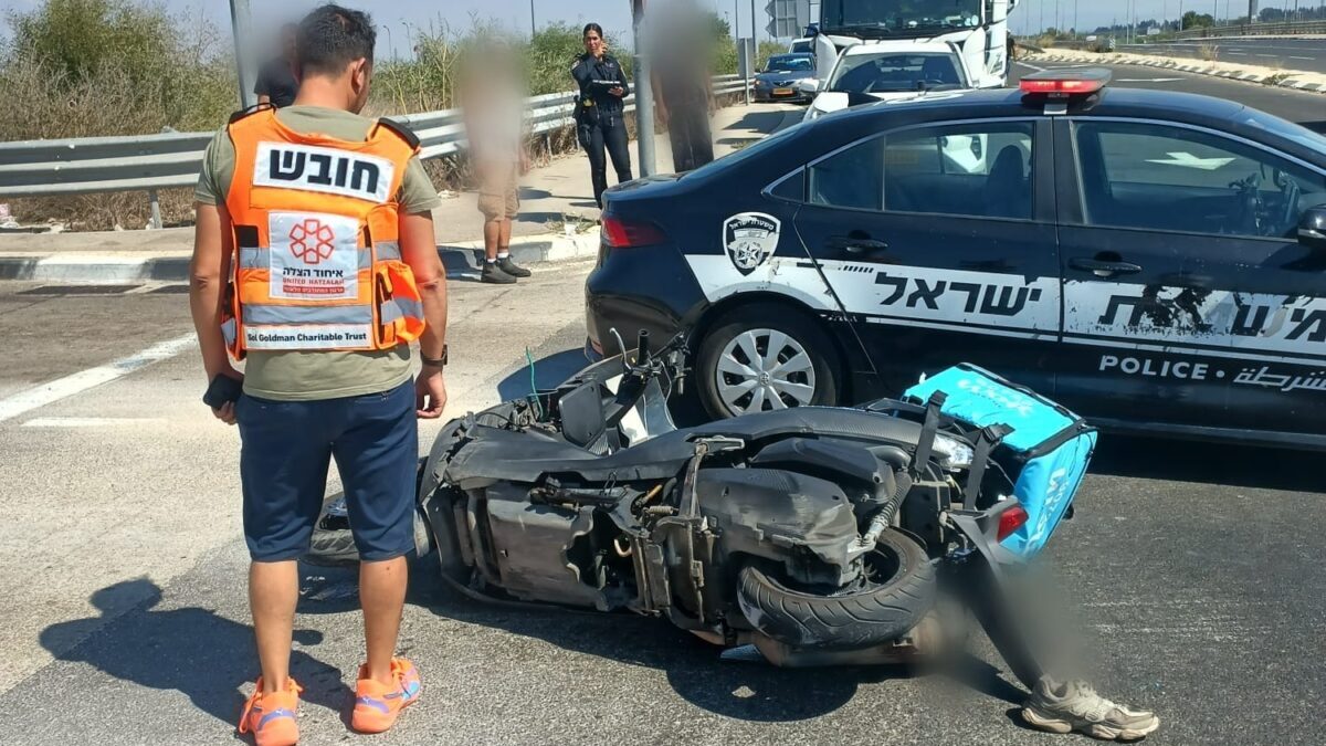 זירת התאונה במחלף אשדוד צפון. צילום: איחוד הצלה