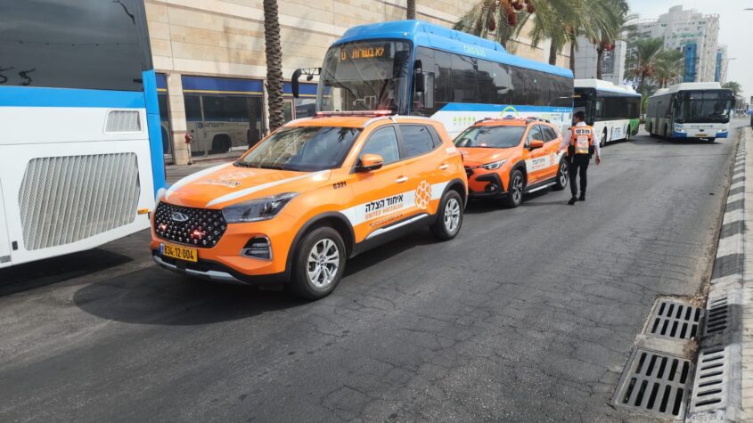 זירת האירוע ברחוב מנחם בגין. צילום: איחוד הצלה