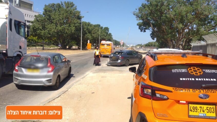 זירת התאונה ברחוב משה סנה. צילום: איחוד הצלה